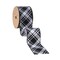 LaRibbons 2 1/2" Wired Ribbon | Black White Bias Plaid | 10 Yard Roll